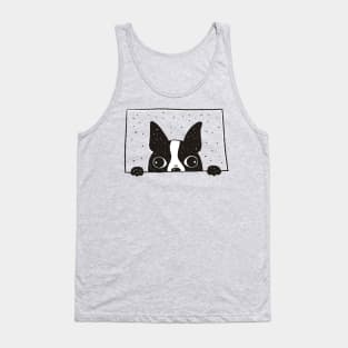 Cute Dog Peeking out of the Window !! - Funny Animals Tank Top